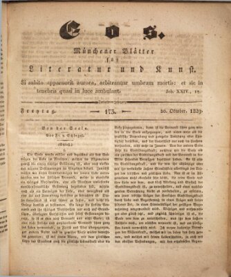 Eos Freitag 30. Oktober 1829