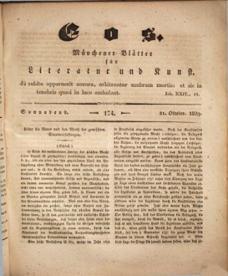 Eos Samstag 31. Oktober 1829