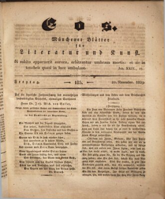 Eos Freitag 20. November 1829