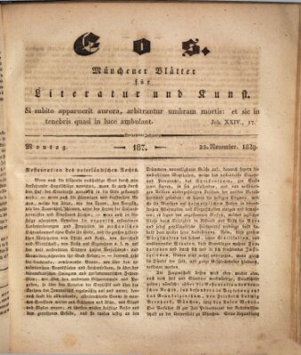 Eos Montag 23. November 1829