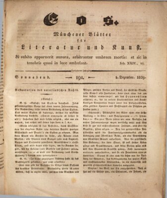 Eos Samstag 5. Dezember 1829