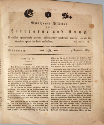 Eos Mittwoch 9. Dezember 1829