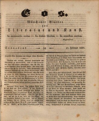 Eos Samstag 27. Februar 1830