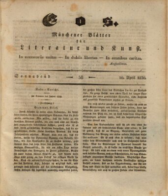 Eos Samstag 10. April 1830