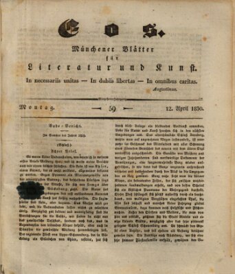 Eos Montag 12. April 1830