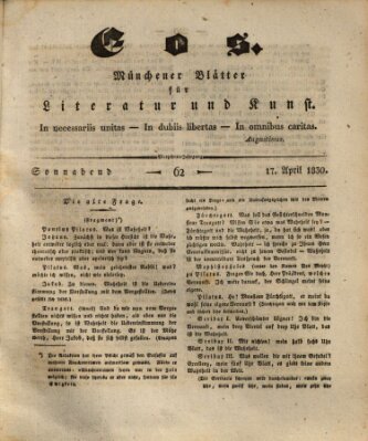 Eos Samstag 17. April 1830