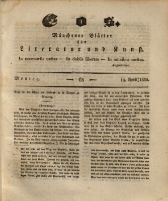 Eos Montag 19. April 1830