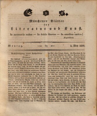 Eos Montag 3. Mai 1830