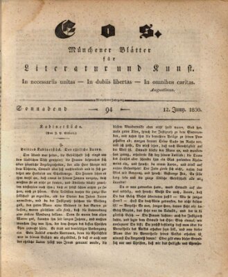 Eos Samstag 12. Juni 1830