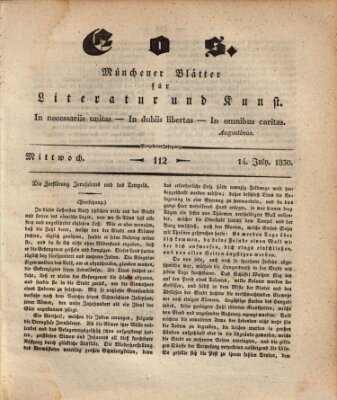 Eos Mittwoch 14. Juli 1830