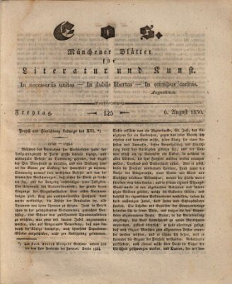 Eos Freitag 6. August 1830