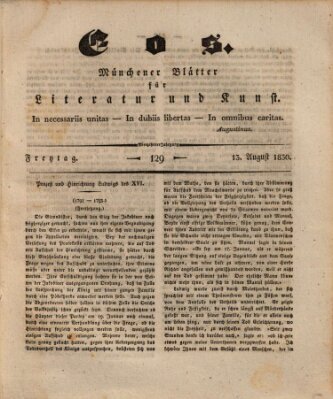 Eos Freitag 13. August 1830