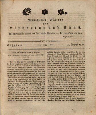 Eos Freitag 27. August 1830