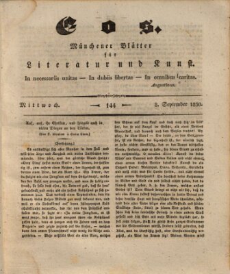 Eos Mittwoch 8. September 1830