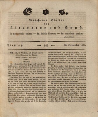 Eos Freitag 10. September 1830