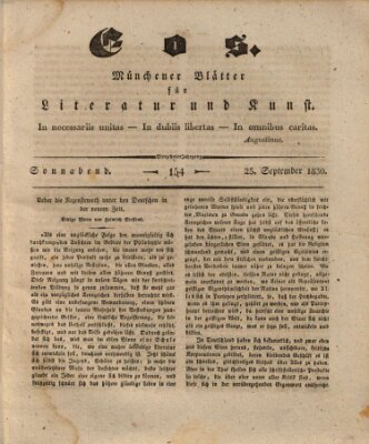 Eos Samstag 25. September 1830