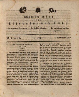 Eos Mittwoch 3. November 1830