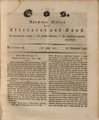 Eos Mittwoch 17. November 1830