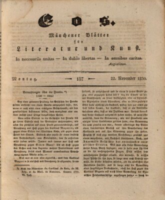 Eos Montag 22. November 1830