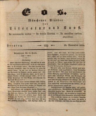 Eos Freitag 26. November 1830