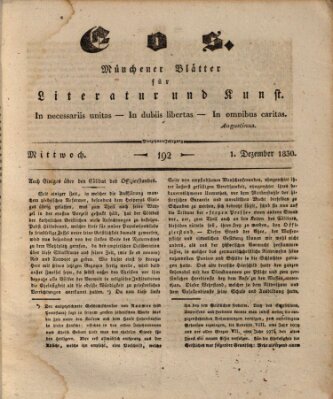 Eos Mittwoch 1. Dezember 1830