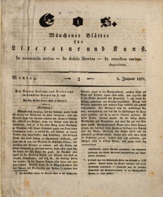 Eos Montag 3. Januar 1831