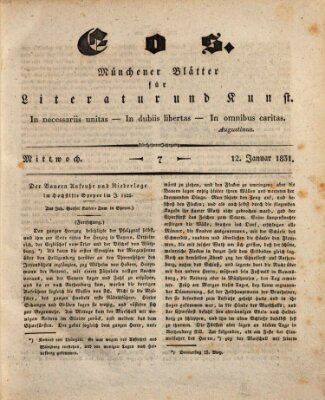 Eos Mittwoch 12. Januar 1831