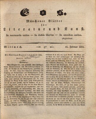 Eos Mittwoch 16. Februar 1831