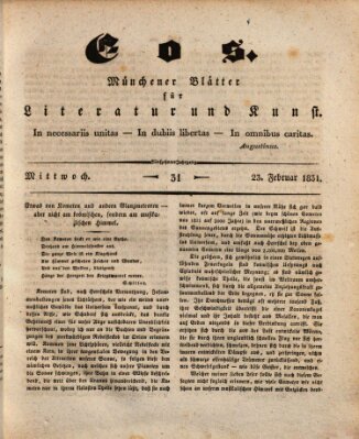 Eos Mittwoch 23. Februar 1831