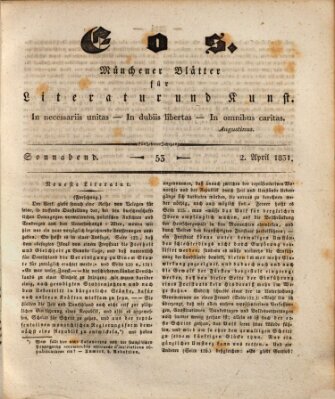 Eos Samstag 2. April 1831