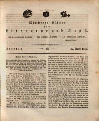 Eos Freitag 22. April 1831