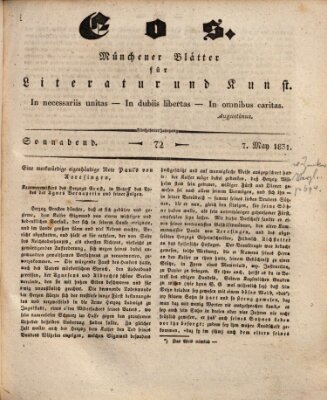 Eos Samstag 7. Mai 1831