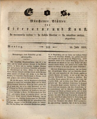 Eos Montag 18. Juli 1831