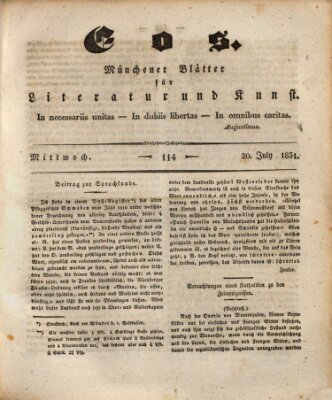 Eos Mittwoch 20. Juli 1831