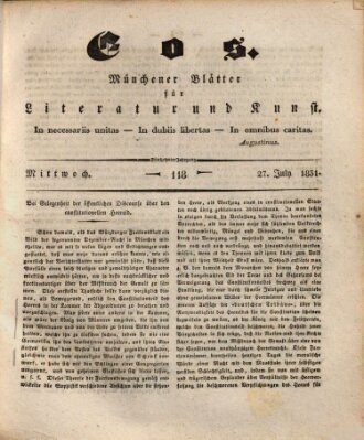 Eos Mittwoch 27. Juli 1831