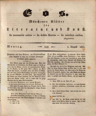 Eos Montag 1. August 1831