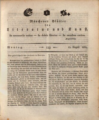 Eos Montag 15. August 1831