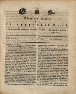 Eos Freitag 23. September 1831