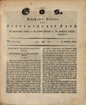 Eos Montag 3. Oktober 1831