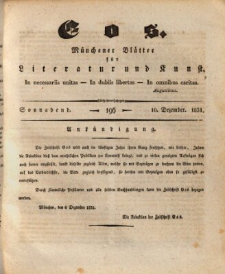 Eos Samstag 10. Dezember 1831