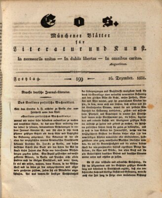 Eos Freitag 16. Dezember 1831