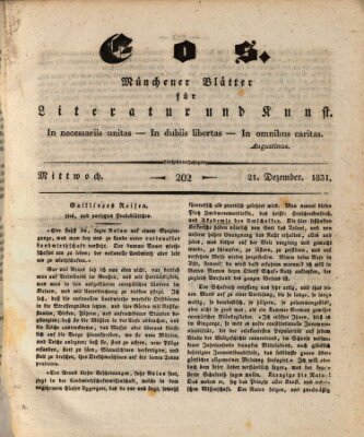 Eos Mittwoch 21. Dezember 1831