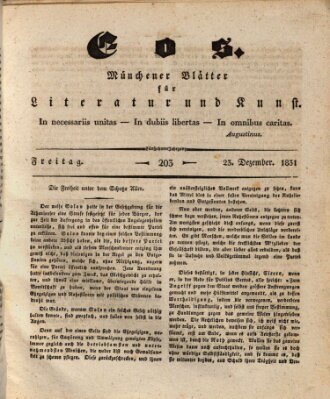 Eos Freitag 23. Dezember 1831