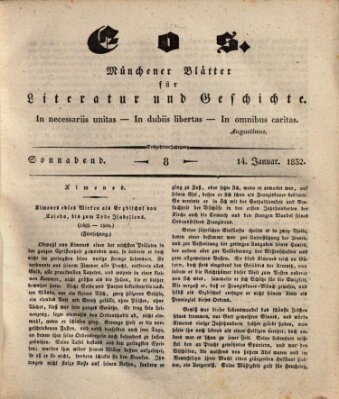 Eos Samstag 14. Januar 1832