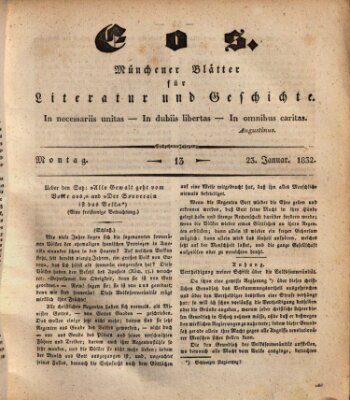 Eos Montag 23. Januar 1832