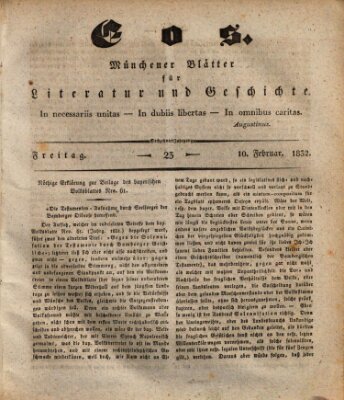 Eos Freitag 10. Februar 1832