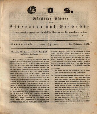 Eos Samstag 25. Februar 1832