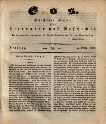 Eos Freitag 9. März 1832