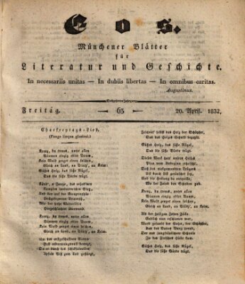 Eos Freitag 20. April 1832