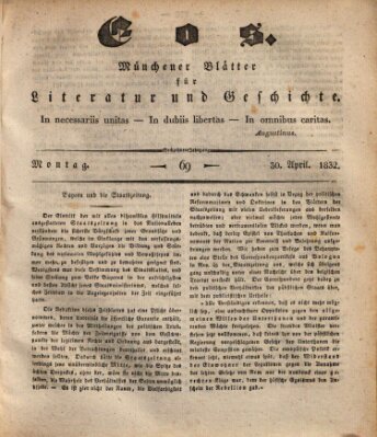 Eos Montag 30. April 1832